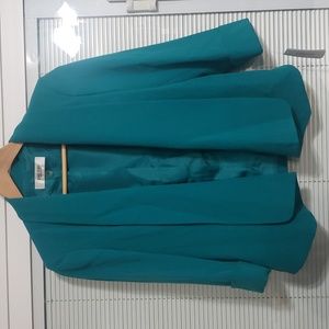 Jones Studio Turquoise Blazer 3/4 Sleeve size 4 NWT